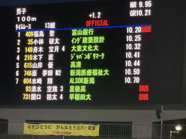 【陸上部】北陸選手権2位＆日本選手権の標準記録を突破！日本最高峰の舞台へ
